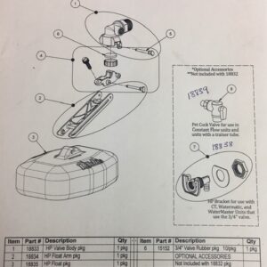 zz 3/4" High Pressure Valve with Float & Hardware